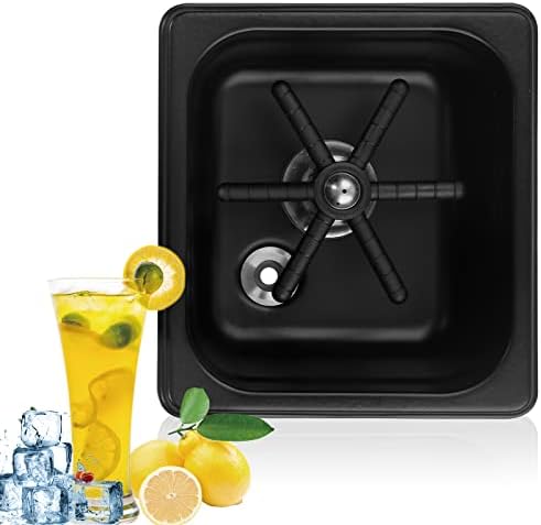 YBB Cup Washing Machine Rinser Pitcher, Black Glass Cleaning Rinser for Bar Cafe Pan Dimensions Rinser (6.9" x 6.4" x 2.6") - Image 5