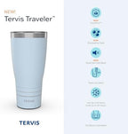 Tervis Traveler Lapis Leopard Animal Print Triple Walled Insulated Tumbler Travel Cup Keeps Drinks Cold & Hot, 30oz, Stainless Steel - Image 3