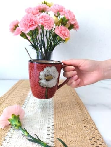 rockgoldbug Ceramics 12oz Coffee mugs set of 4,cups,Underglaze Technique - Image 7