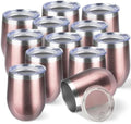 StarSpeed 12oz/12 Pack Insulated Wine Tumbler with Lid,Rose Gold by StarSpeed