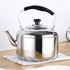Whistling Kettle Kitchen Gas Kettle 4L/5L Whistling Tea Kettle Stovetop Stainless Steel Whistling Teapot with -hot Rubber Handle Stovetops - Image 5