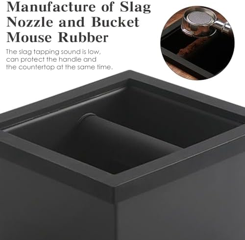 Stainless Steel Espresso Coffee Ground Knock Box Chute, Built-in Desktop Waste Bucket, Bottomless Knocking Residue Box - Image 6