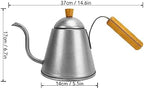 Gavigain Tea Kettle Stovetop, 1000ml Classic Gooseneck Kettle Stainless Steel Gooseneck Tea Kettle for Drip Coffee, French Press and Tea - Image 6