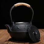 Classic tea kettle, Cast Iron Teapot,Japanese Tetsubin Tea Kettle Set, Cast Iron Teapot with Stainless Steel Infuser, Black 1200ml - Image 5