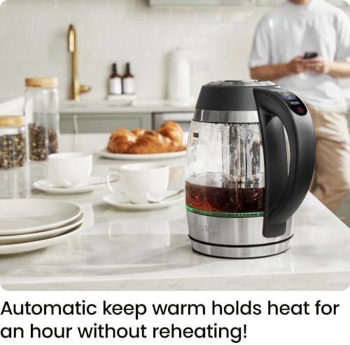 1.8L Electric Kettle, 1750W with Tea Infuser - Stainless Steel - Image 5