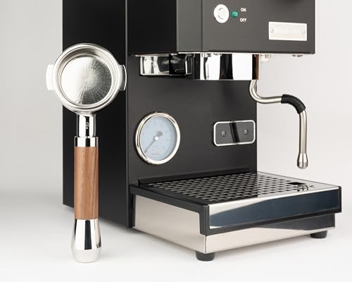 Angled 58mm E61 Bottomless Portafilter Compatible with Profitec Go, ECM, Lelit, Rocket and Other E61 Grouphead Machines 18-20g basket included (Walnut FusionV6, 58mm For E61) - Image 2