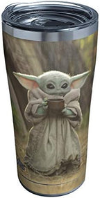 Tervis Star Wars - The Mandalorian Child Sipping Triple Walled Insulated Tumbler Travel Cup Keeps Drinks Cold & Hot, 20oz Legacy, Stainless Steel, 1 Count (Pack of 1) by TervisTumblerCompany