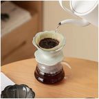 Porcelain Coffee Dripper Ceramic Filter Cup Manual Brew Tool Chic Home Barista Accessories Reusable(Red) - Image 6
