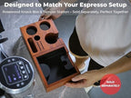 Espresso Knock Box Rosewood Portafilter Tamping Stand - Image 4