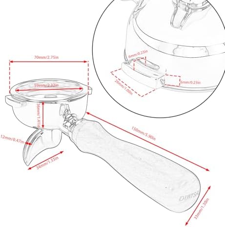 DIBTSA 58mm Portafilter Single Spout 2 Ears Compatible with E61 Group Head, Flair 58, ECM, Rocket, Sanremo, Synesso, Slayer, Espresso Machine Parts - Image 2