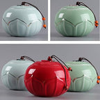 Tea Jars Storage Tea Canisters for Loose Tea Organizer Ceramic Food Storage Container with Lid Tea Caddy for Loose Leaf Tea Storage Containers Vintage Tea Tins for Loose Tea Airtight Tea Jar (Color : - Image 4