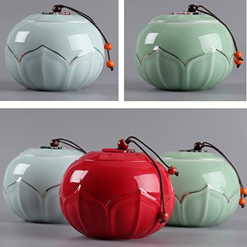 Tea Jars Storage Tea Canisters for Loose Tea Organizer Ceramic Food Storage Container with Lid Tea Caddy for Loose Leaf Tea Storage Containers Vintage Tea Tins for Loose Tea Airtight Tea Jar (Color : - Image 4