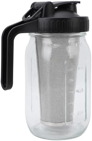 Jiawu Iced Coffee Maker Pitcher with Spout Lid, Cold Brew Coffee Maker - Image 3
