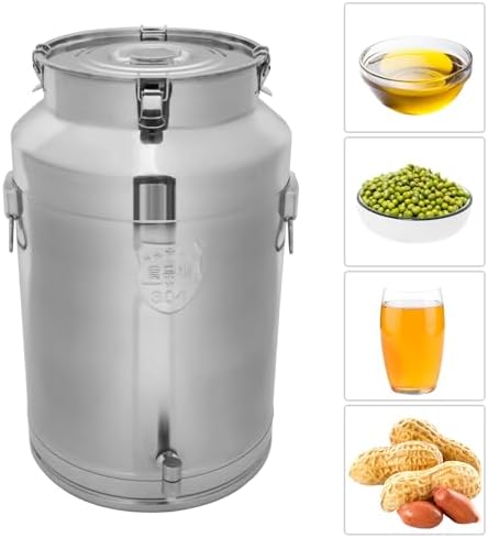 Large Water Bottle, Milk Steam Pitchers, Stainless Steel Sealed Bucket Jug, Large Mouth Opening, for Milk, Coffee and Cappuccino (76L/20.1Gal) - Image 6
