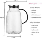 Purefold Pitcher with Lid, Glass Jug with Stainless Steel Lid for Hot and Cold Water, Fruit Tea, Coffee Maker, Ice Tea, Juice, Pineapple Series (Clear, 80 oz) - Image 3