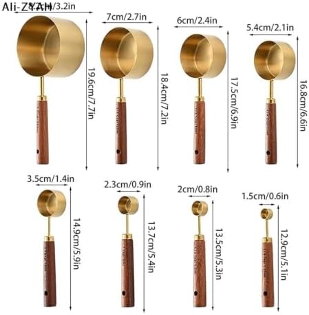 Wooden Handle Stainless Steel Coffee Measuring Spoon, 1/4Pcs - Image 6