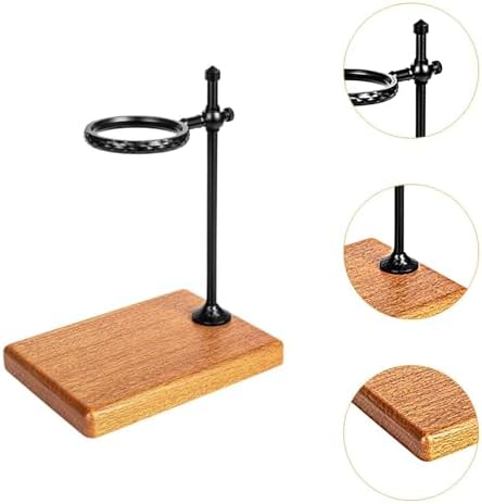 Pour Coffee Station Drip Coffee Stand Wooden Reusable Multifunction with Part for Coffee Lovers, Black - Image 2
