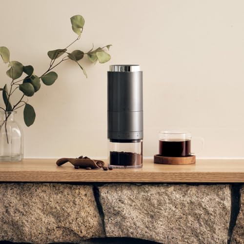 Portable Electric Coffee Grider with 40 Adjustable Levels Fine to Coarse Setting, Ceramic Conical Burr, for Home, Office, Travel, Camping, 1800mAH Rechargeable (black C, stainless steel burr) - Image 2