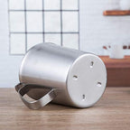 Milk Measuring Frothing Pitcher Jug Cup with Lid Stainless Steel Coffee Espresso Steaming Pitchers Cup Chocolate Candy Butter Cheese Melting 700ml(Size:10.5 * 8.8 * 14cm) (As Shown 9 * 7.5 * 13cm) - Image 5