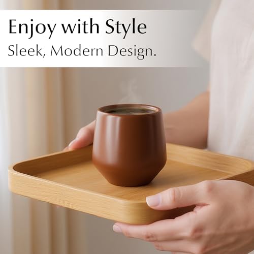 MIAMIO - Espresso Cups Set of 4 / Mug, Ceramic (3oz) - Luxe (Beige Pastel) - Image 2