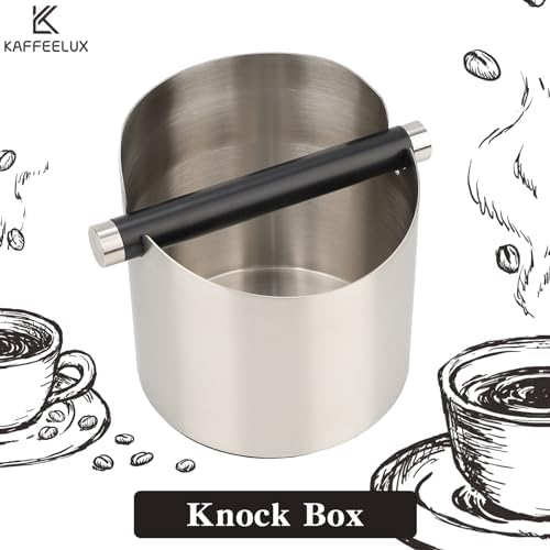 Italian Espresso Tapping Box, Stainless Steel Coffee Grinding Tapping Box, With Detachable Tapping Rod And Anti Slip Rubber Base (Silver) - Image 2
