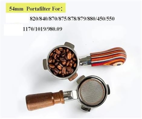 54mm Bottomless Portafilter With Double Filter Basket,Compatible For Breville,820/840 / 875 879,Compatible For Solis,1170 1019 Espresso Coffee Machine(SET H) - Image 2