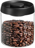 uxcell Coffee Vacuum Container, 900ml/30oz Glass Coffee Bean Storage Container with Lids for Spices Biscuits Loose Leaf Tea, Black by uxcell