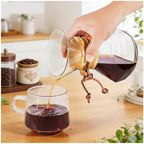 Glass Coffee Pot Drip Brewing Integrated 400ml/600ml Hand Brewed Filter Cup Pour Over Coffee Maker For Home Office Use(600ml Round) - Image 4