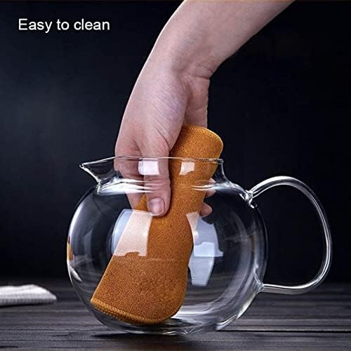 Tea Pots 650ml/950ml Clear Borosilicate Glass Teapot with Removable 304 Stainless Steel Filter Cool Kettle Flower Teapot Teapot(650ML) - Image 4