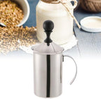 Healifty 600ml Stainless Steel Hand Pump Milk Frother Manual Coffee Frothing Pitcher Pump Foamer Cup for Bar and Home Use, Create Creamy Cappuccino and Latte - Image 7