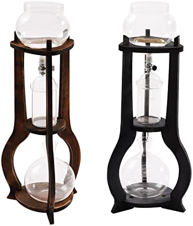 DNYSYSJ Iced Coffee Cold Brew Drip Tower 600ml Coffee Maker Ice Coffee Machine, 6-8 Cup (Brown) - Image 2