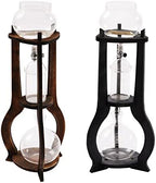DNYSYSJ Iced Coffee Cold Brew Drip Tower 600ml Coffee Maker Ice Coffee Machine, 6-8 Cup (Brown) - Image 2