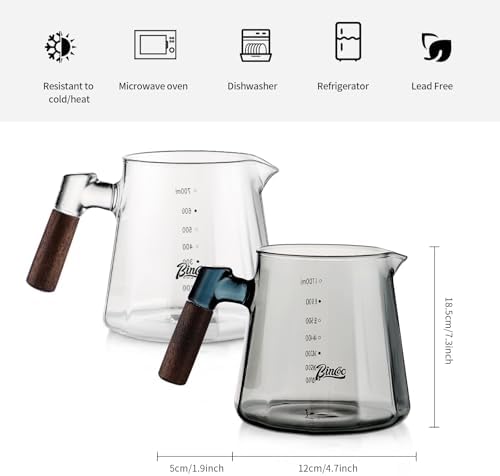 Glass Coffee Server 600ML - Glass Coffee Carafe with Handle, Barista Coffee Server Coffee Pot for Drip Coffee Maker - Image 7
