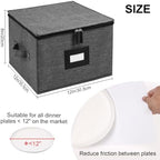 Mayniu 12" Plate Storage containers, Hard Shell Dish Storage Containers - Image 5