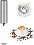 Milk Frother Handheld Whisk Stainless Steels Battery Powered Drink Mixer, Milk Frother Foamer & Mini Drink Mixer Coffee Frother, Electric Portable for Latte, Cappuccino, Hot Chocolate by HIYAA