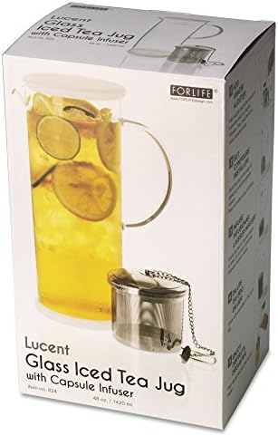 FORLIFE LUCENT Glass Iced Tea Jug with Capsule Infuser, 48-Ounce, Charcoal - Image 7