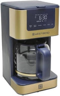 West Bend Timeless 12-Cup Programmable Coffee Maker with Brew Strength Selector for Hot and Iced Coffee, Includes 1-4 Cup Brew Option and Permanent Filter by WestBend