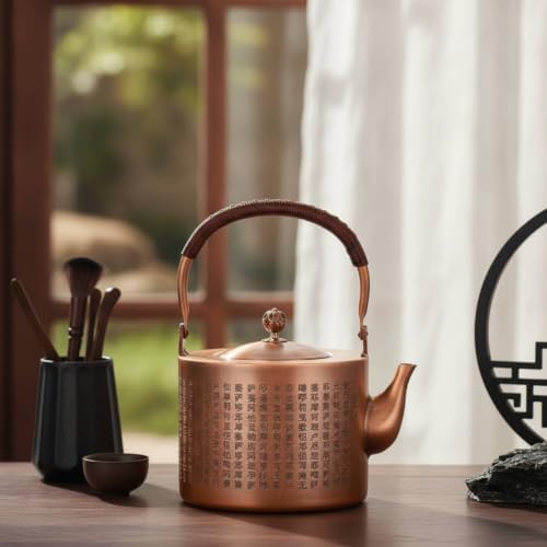 Menolana Copper Heating Vessel Cup Tea Mug Saucer Drinkware Bowl Body Open Top Metal Material Warm Suitable for home entertaining coffee corner shelf decor, Plain - Image 2