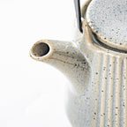 Yundu Ceramic Teapots for Tea, 1000ml/33.8oz Tea Pot with Infusers for Loose Tea, Striped Tea Pot with Removable Tea Infuser - Reactive Grey - Image 7