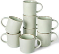 famiware Coffee Mug Set of 8, Star 12 oz Ceramic Mugs Cups Set with Handle by Famiware