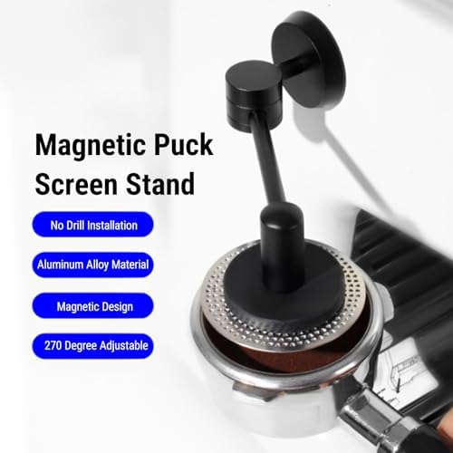 ciciglow Espresso Puck Screen Stand, Magnetic Coffee Puck Screen Holder, Italian Coffee Machine Accessory, Aluminum Alloy(Black) - Image 2