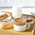 ASelected 4 Pack Espresso Cups with Wood Handle, 100ml/3.5oz Double Spout Glass Measuring Cup with Dual Scale, Clear Espresso Shot Glass with V-Shaped Mouth - Image 6