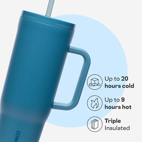Corkcicle Cruiser Tumbler with Handle & Straw, 40 oz, North Shore - Image 3