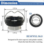 BES870XL/06.8 Upper Burr Assembly with Handle for Espresso Machine Grinder - Image 4