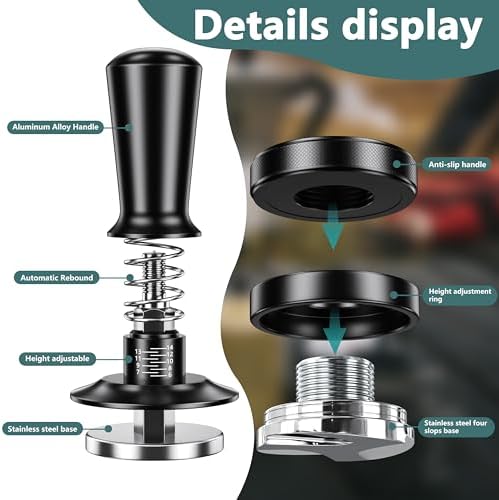 7PCS Espresso Accessories Kit，51mm Coffee Tamper Set Fits Breville - Image 4