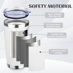 DIW 20oz Insulated Tumbler Bulk with Lid Travel Coffee Mug(White,6 Pack) - Image 5