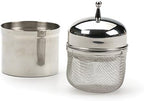 RSVP International Endurance Kitchen Collection Stainless Steel Mesh Floating Spice Infuser for Soups, Stews or Large Tea Pot, Ball, 2.5x4"; 0.5 Cup Capacity by RSVPInternational