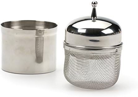 RSVP International Endurance Kitchen Collection Stainless Steel Mesh Floating Spice Infuser for Soups, Stews or Large Tea Pot, Ball, 2.5x4"; 0.5 Cup Capacity by RSVPInternational