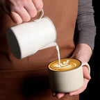 Coffee 350ml 500ml 750ml Stainless Steel Milk Frothing Pitcher Steaming Pitcher,Double V Spout 2Pcs Milk Frothers Perfect for Espresso Machines,Matte Finish (Color : White, Size : 750ml/25oz) - Image 3