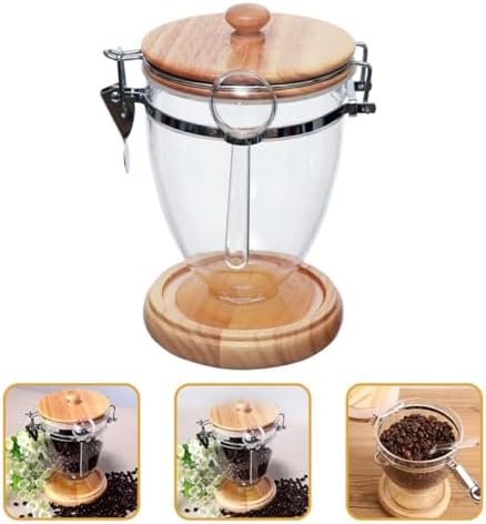 Airtight Coffee Canister with Sealing Lid, Portable Oak Handle Jar - Image 7